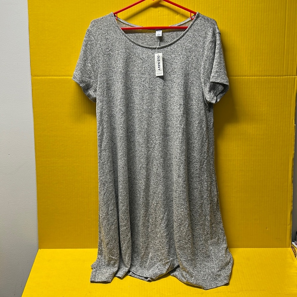 Old Navy gray and black speckled shirt dress, size Large. New with tag